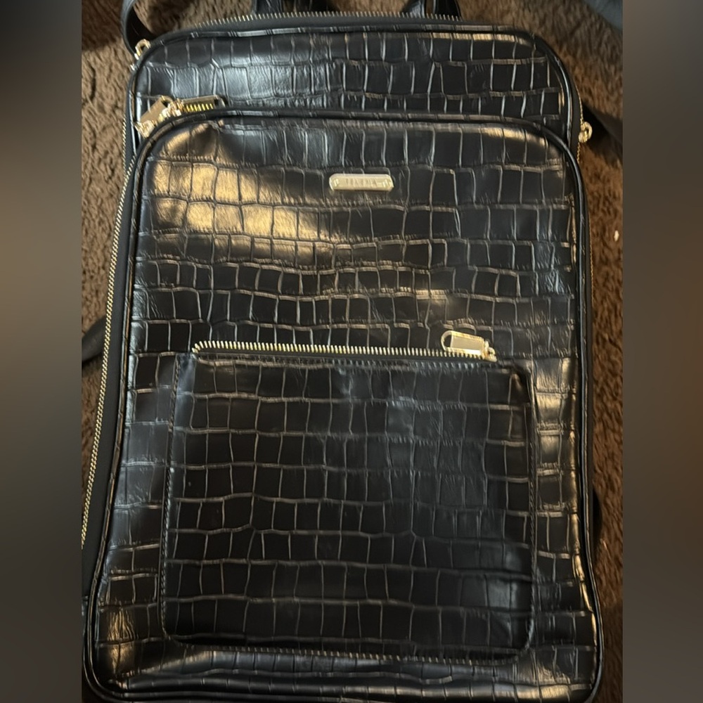 Telena snakeskin laptop/travel backpack.